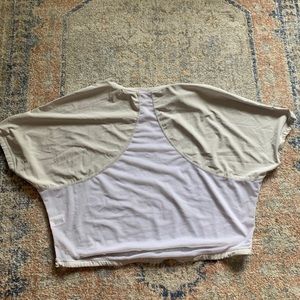 Zella workout top with sheer back, size medium